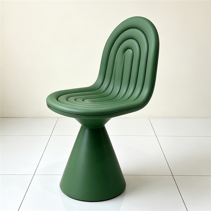 Wave-backed chair, simple and modern home 360-degree rotating leisure office chair, comfortable and durable bedroom makeup chair Application Scenario