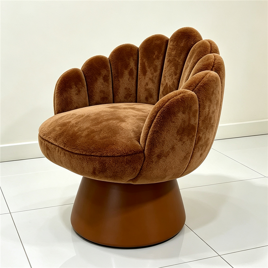 كراسي دوارة ذات زاوية 360 درجة، مصنوع من الصوف، ودبابيس، وسائد الألبكة Specification image
