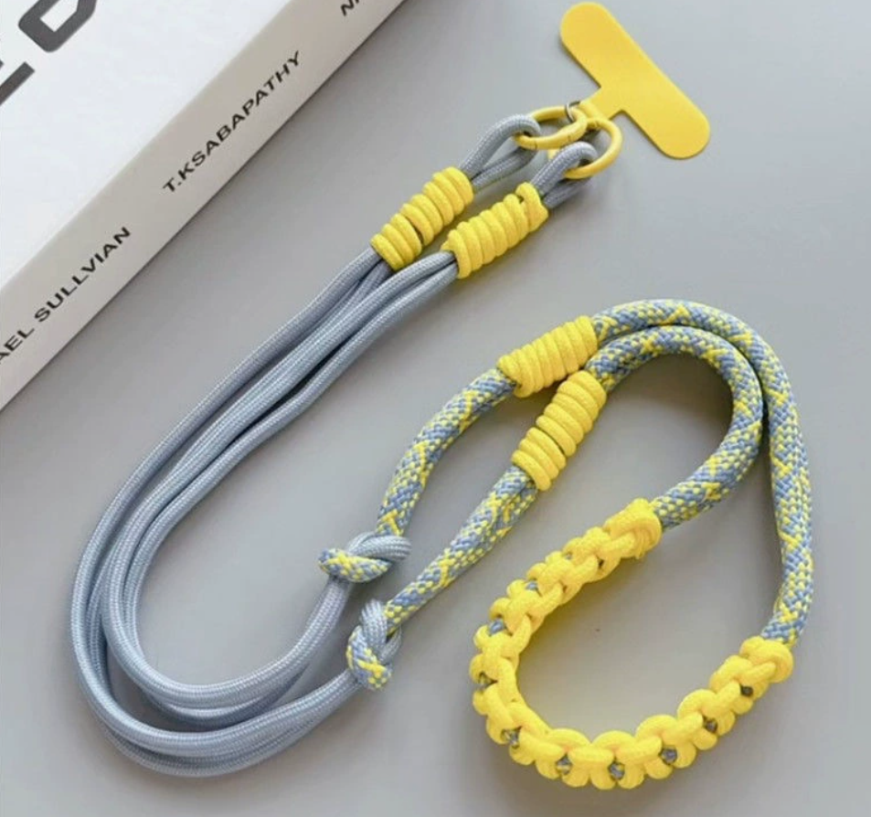 A short, color-blocked braided rope cartoon and cute pendant chain for women's wrists Specification image