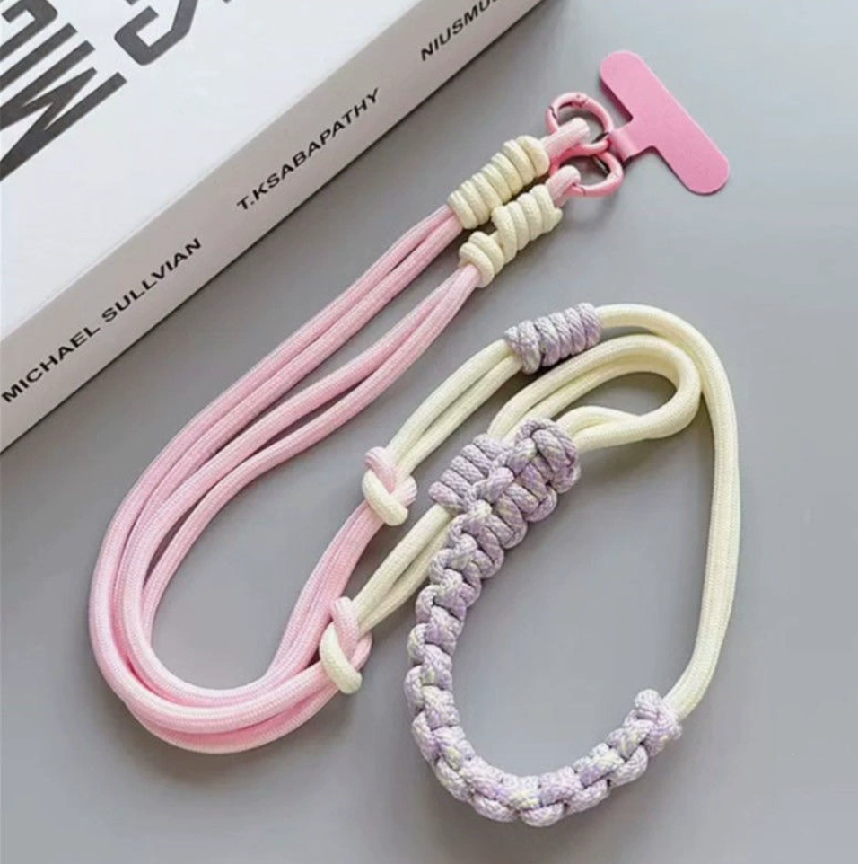 A short, color-blocked braided rope cartoon and cute pendant chain for women's wrists Item Picture