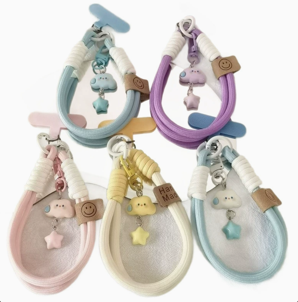 The Cloud Star mobile phone lanyard is cute, cartoon, simple and colorful, suitable for various mobile phone models details Picture