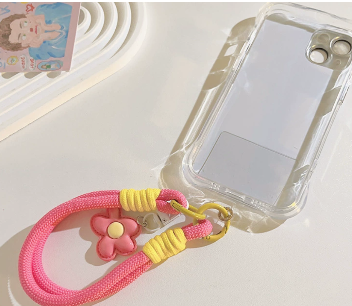 Colorful flower-printed mobile phone lanyards are fashionable, trendy and portable, with multiple colors Application Scenario