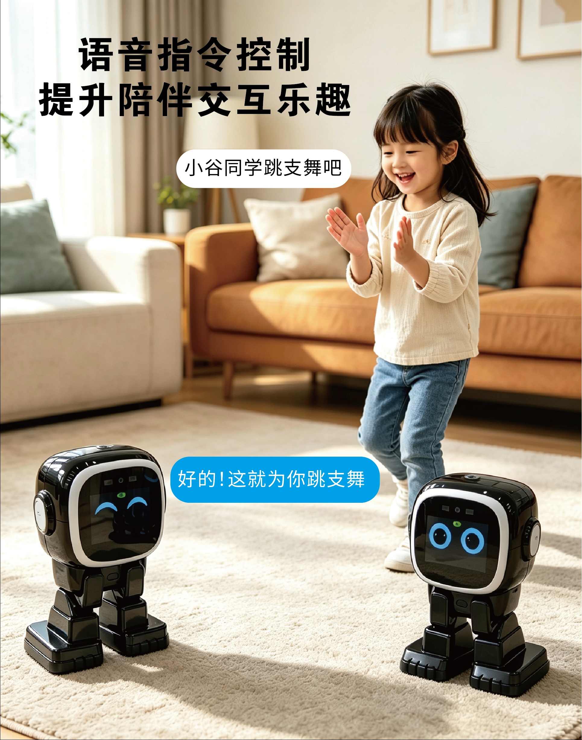 The AI bipedal robot is equipped with an AI large model, featuring voice dialogue, encyclopedic Q&A, singing and dancing performances, walking, video calls, English practice, synchronous teaching materials, and multi-country translation pic 5