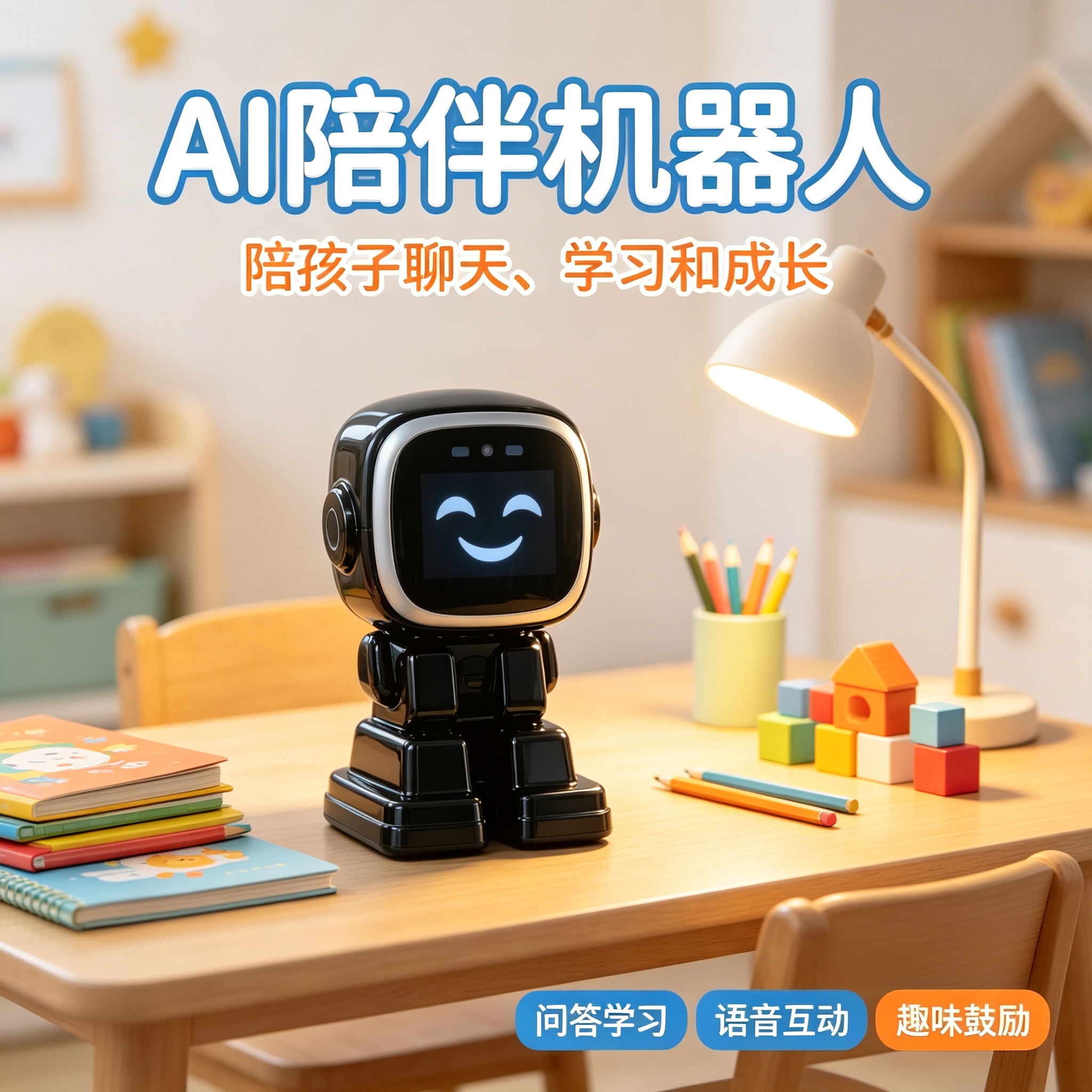The AI bipedal robot is equipped with an AI large model, featuring voice dialogue, encyclopedic Q&A, singing and dancing performances, walking, video calls, English practice, synchronous teaching materials, and multi-country translation details Picture