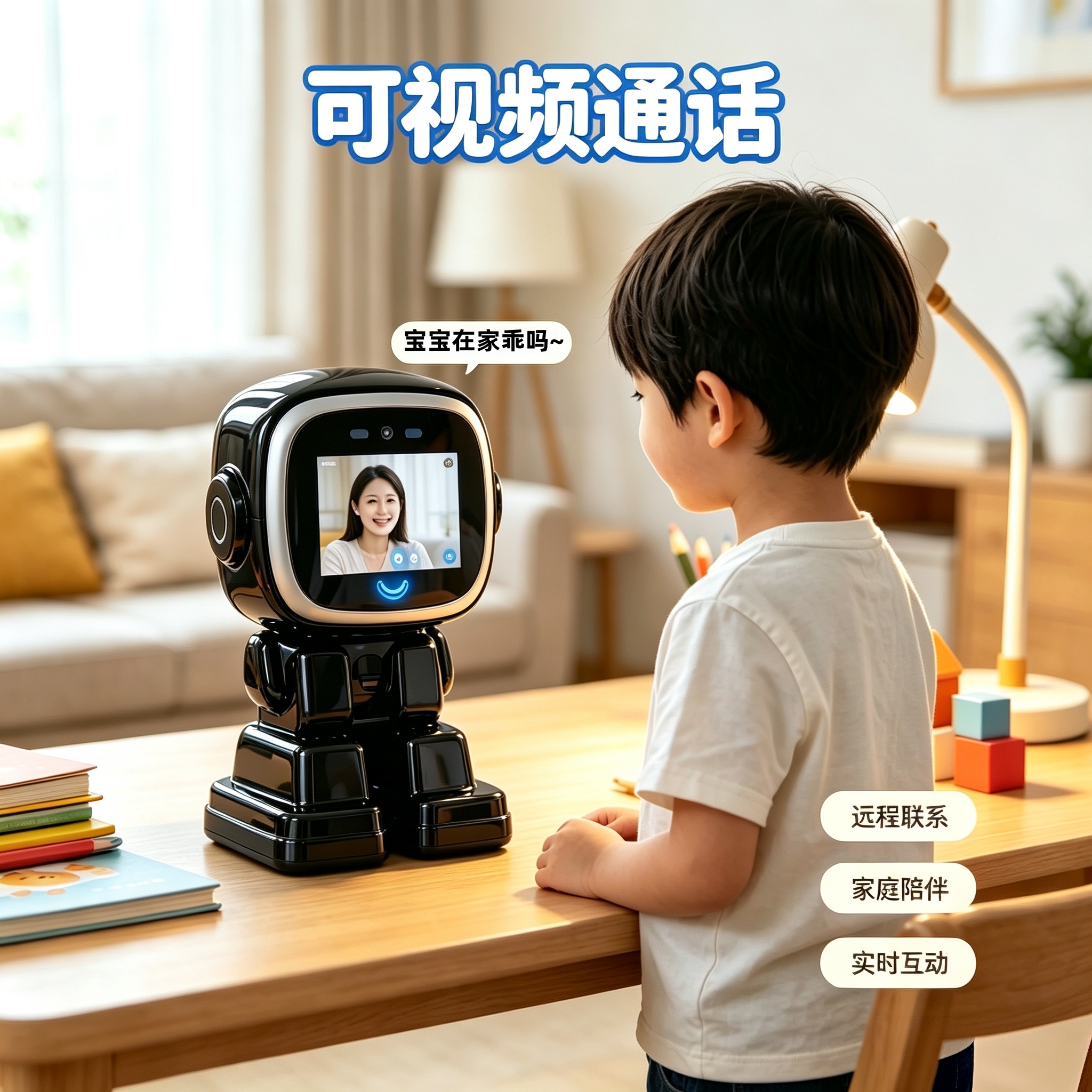 The AI bipedal robot is equipped with an AI large model, featuring voice dialogue, encyclopedic Q&A, singing and dancing performances, walking, video calls, English practice, synchronous teaching materials, and multi-country translation Application Scenario
