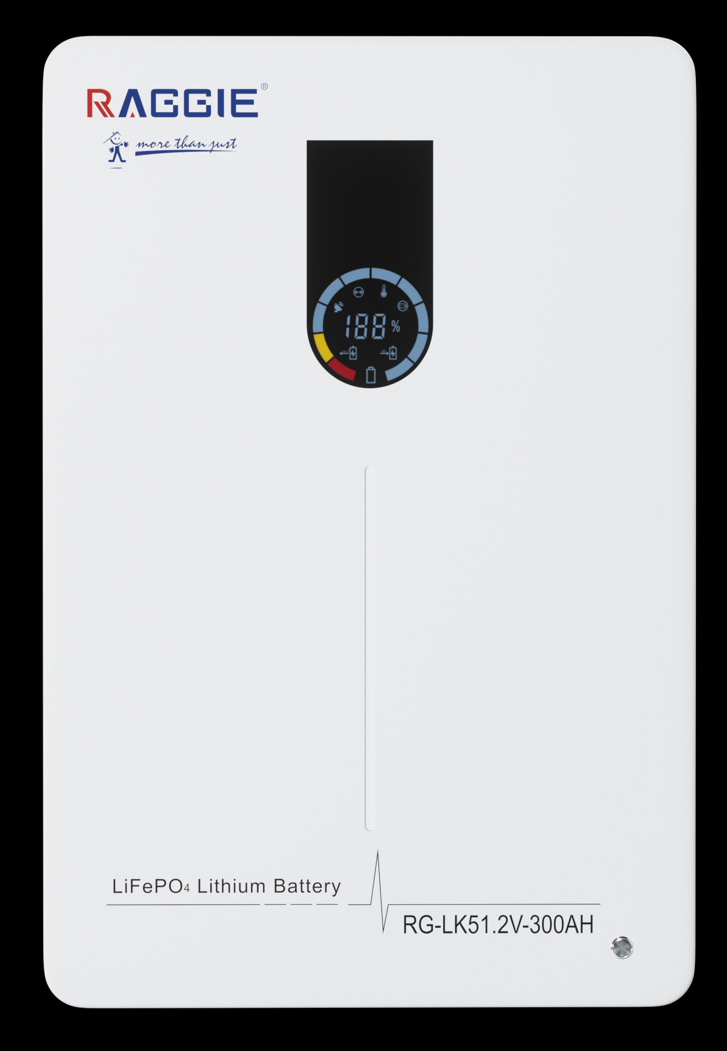 RAGGIE wall-mounted lithium iron phosphate energy storage battery 51.2V 5KWh intelligent BMS WIFI Bluetooth communication can be connected in parallel with household photovoltaic energy storage lithium batteries