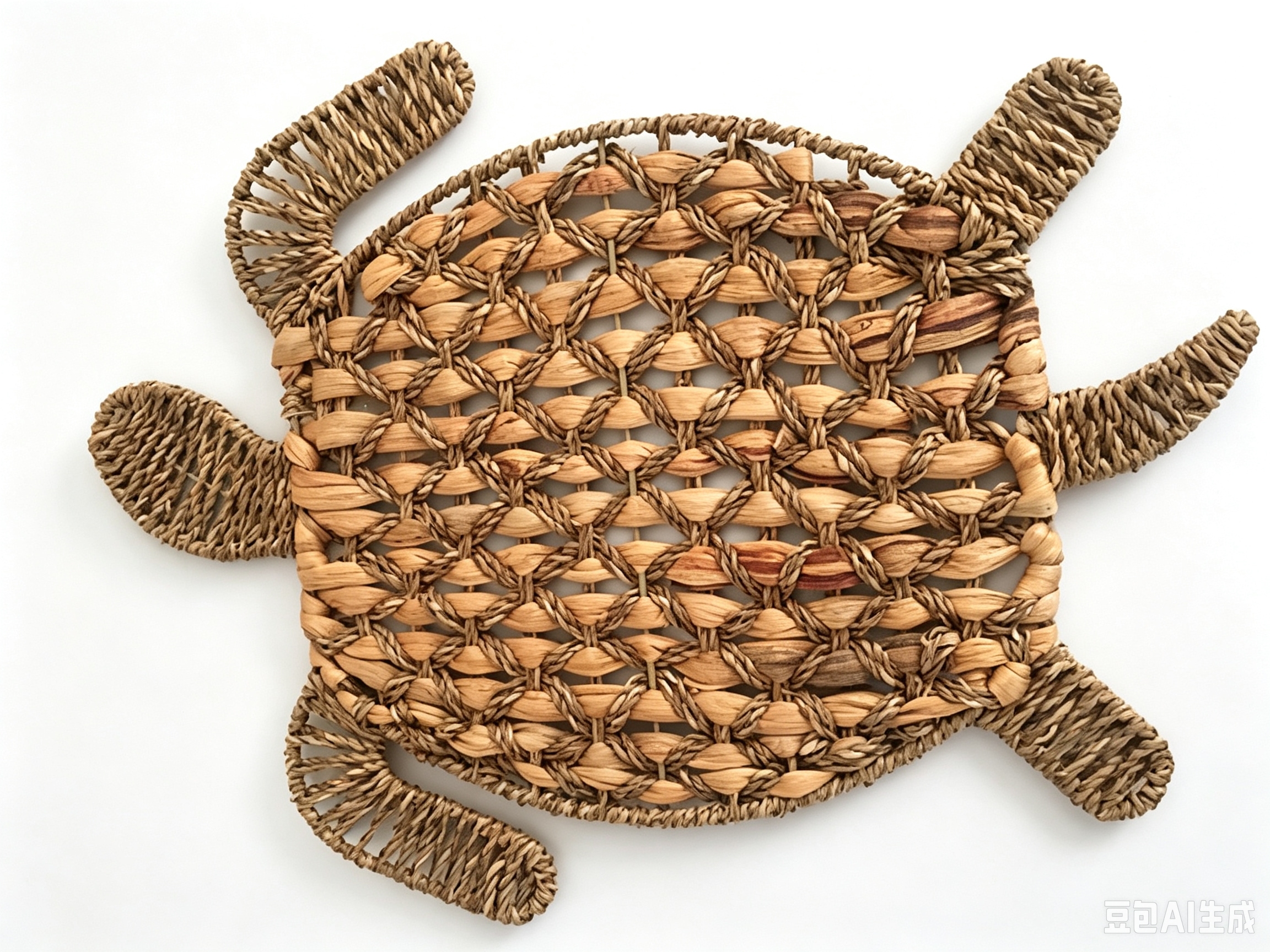 Tejido a mano adorable alfombrilla en forma de tortosa jacinto de agua hierba de agua popa de taza de té tapete de rattan art servilletas antideslizantes y duraderas alfombrillas aislantes vajilla plato plato plato plato 155507665 pic 2