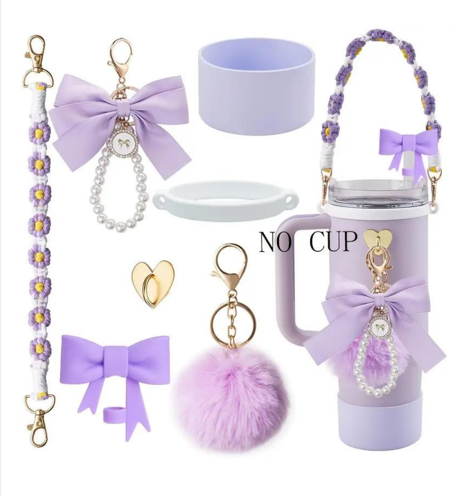 Woven rope pom-ball Insulated Cup accessory set - Accessories not cups included Specification image