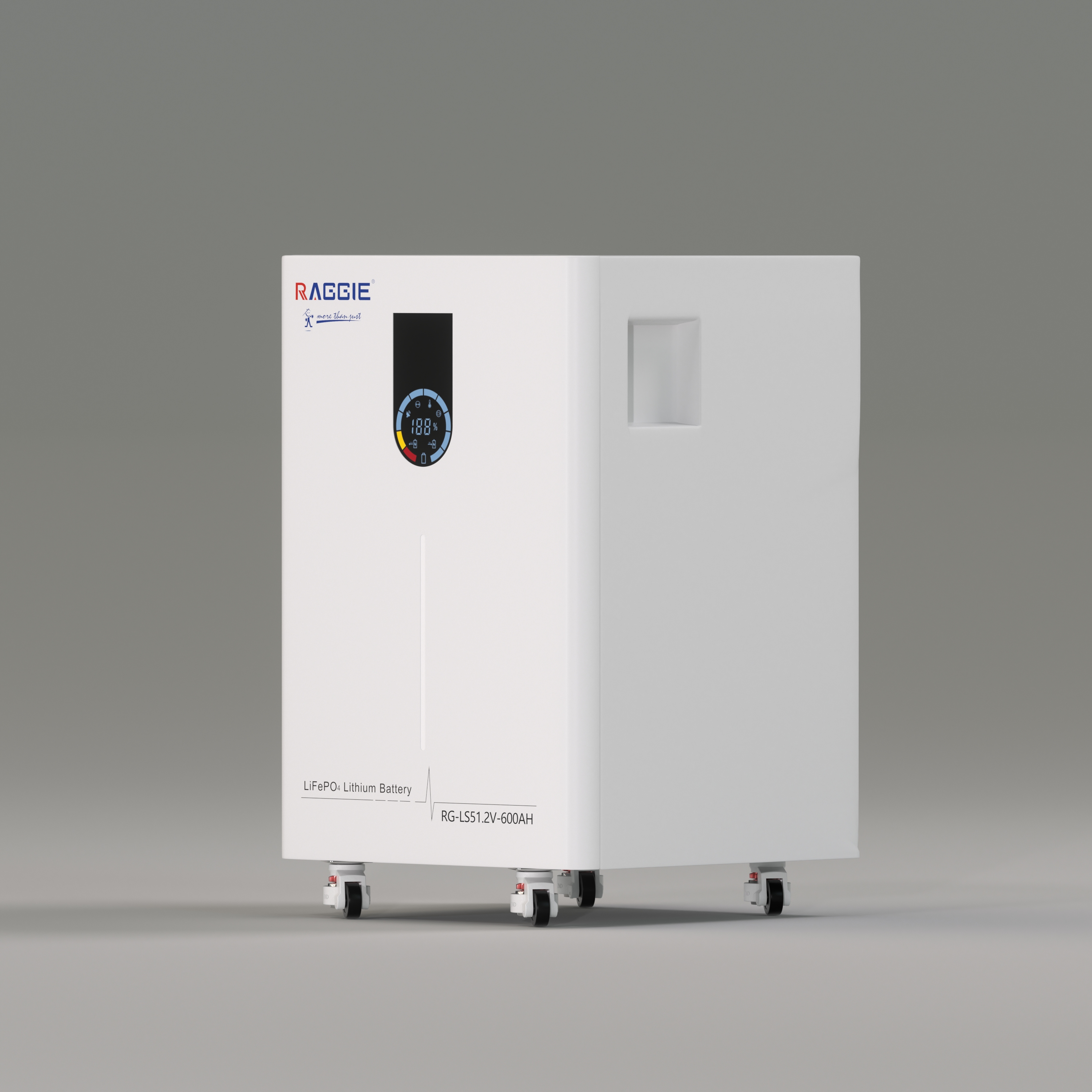 RAGGIE vertical lithium iron phosphate energy storage battery LS51.2V 30kwh with wheels, mobile intelligent BMS, can be connected in parallel with household and commercial energy storage lithium batteries Application Scenario