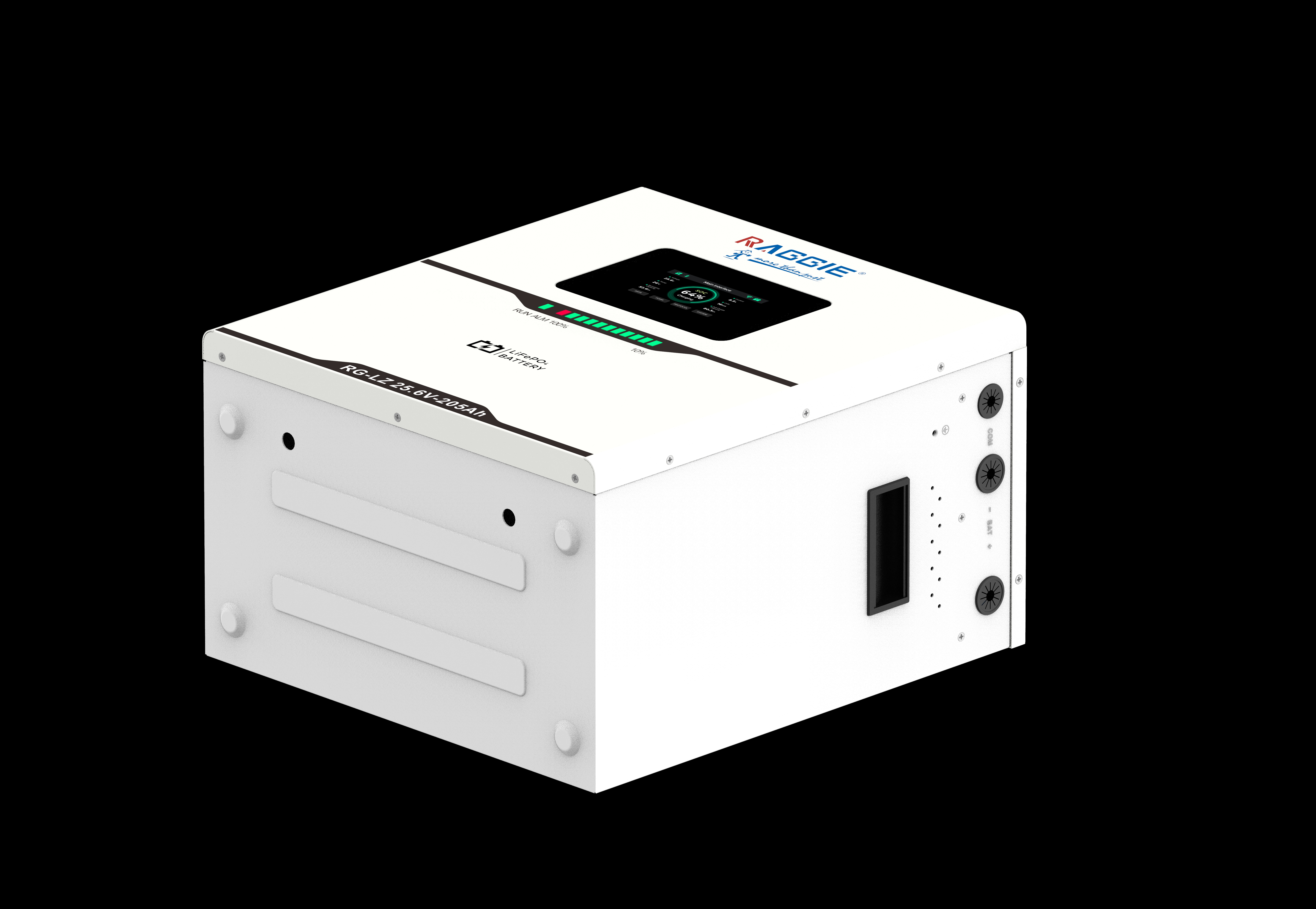 RAGGIE vertical lithium iron phosphate energy storage battery LZ25.6V/5.25KWH A+ cell 1C charge and discharge touch screen can be connected in parallel Specification image
