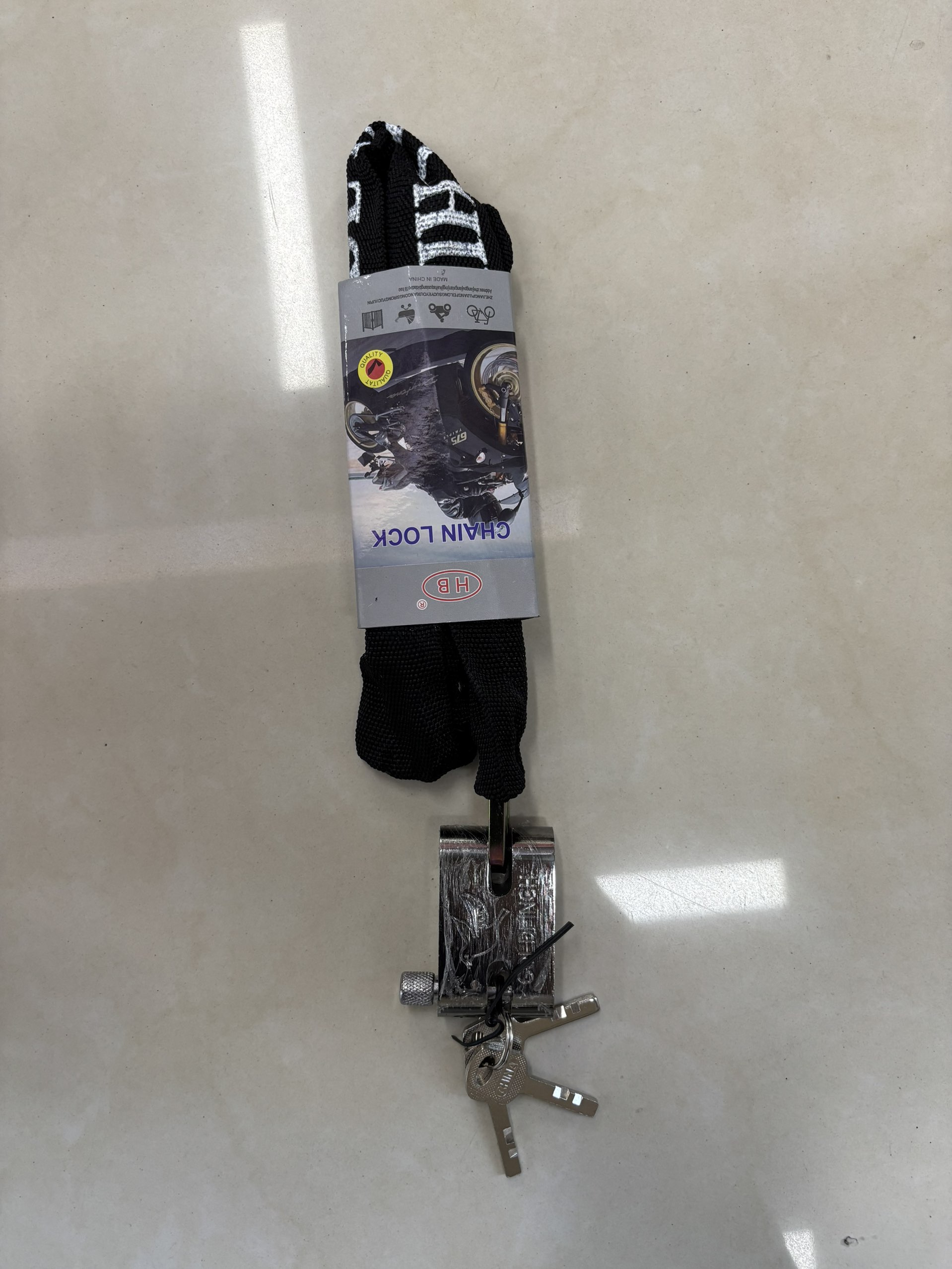 Chain lock, anti-theft chain lock, anti-shear iron chain, bicycle and motorcycle lock Specification image