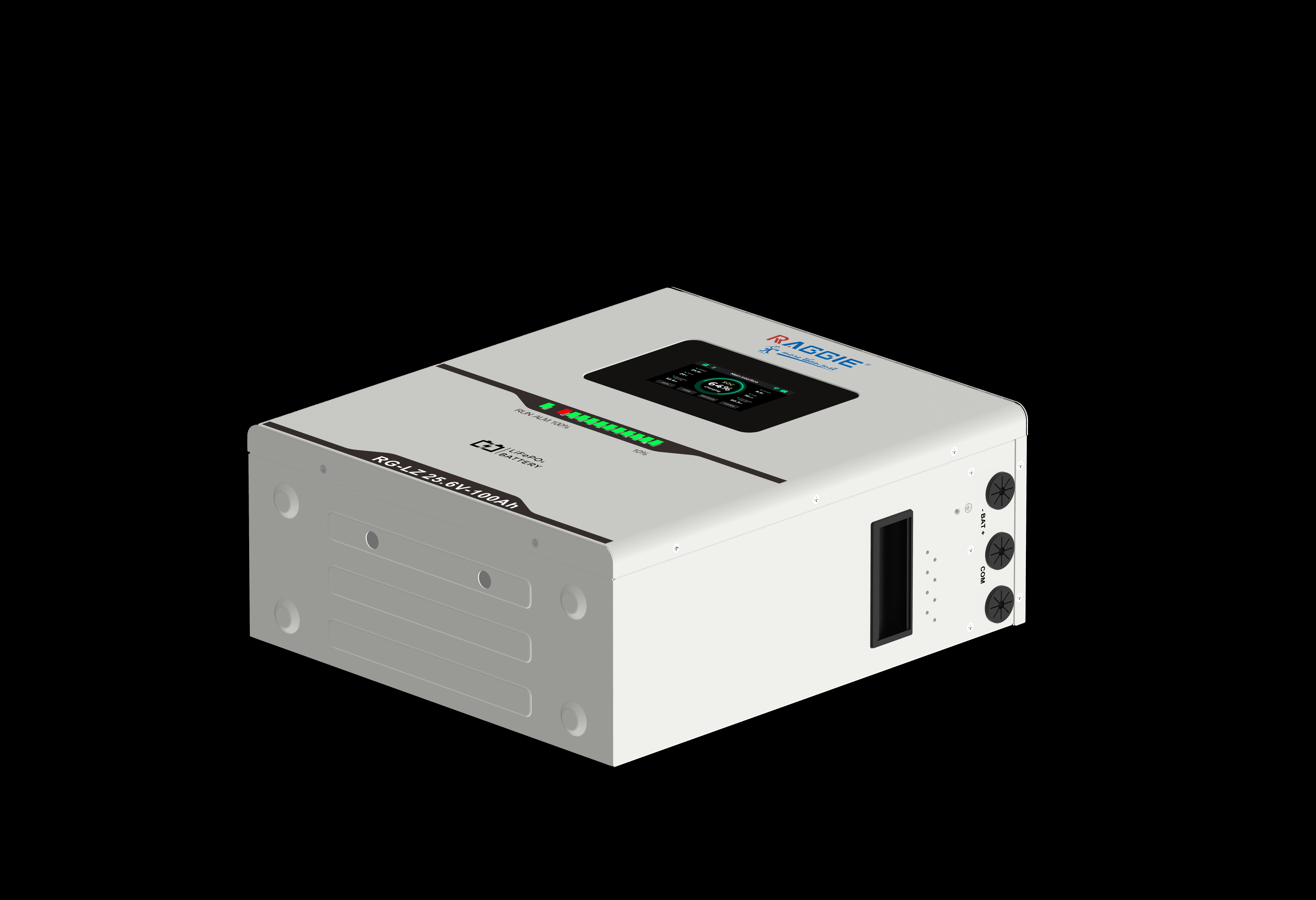 RAGGIE vertical lithium iron phosphate energy storage battery LZ25.6V/2.56KWH A+ cell 1C charge and discharge touch screen can be connected in parallel Specification image