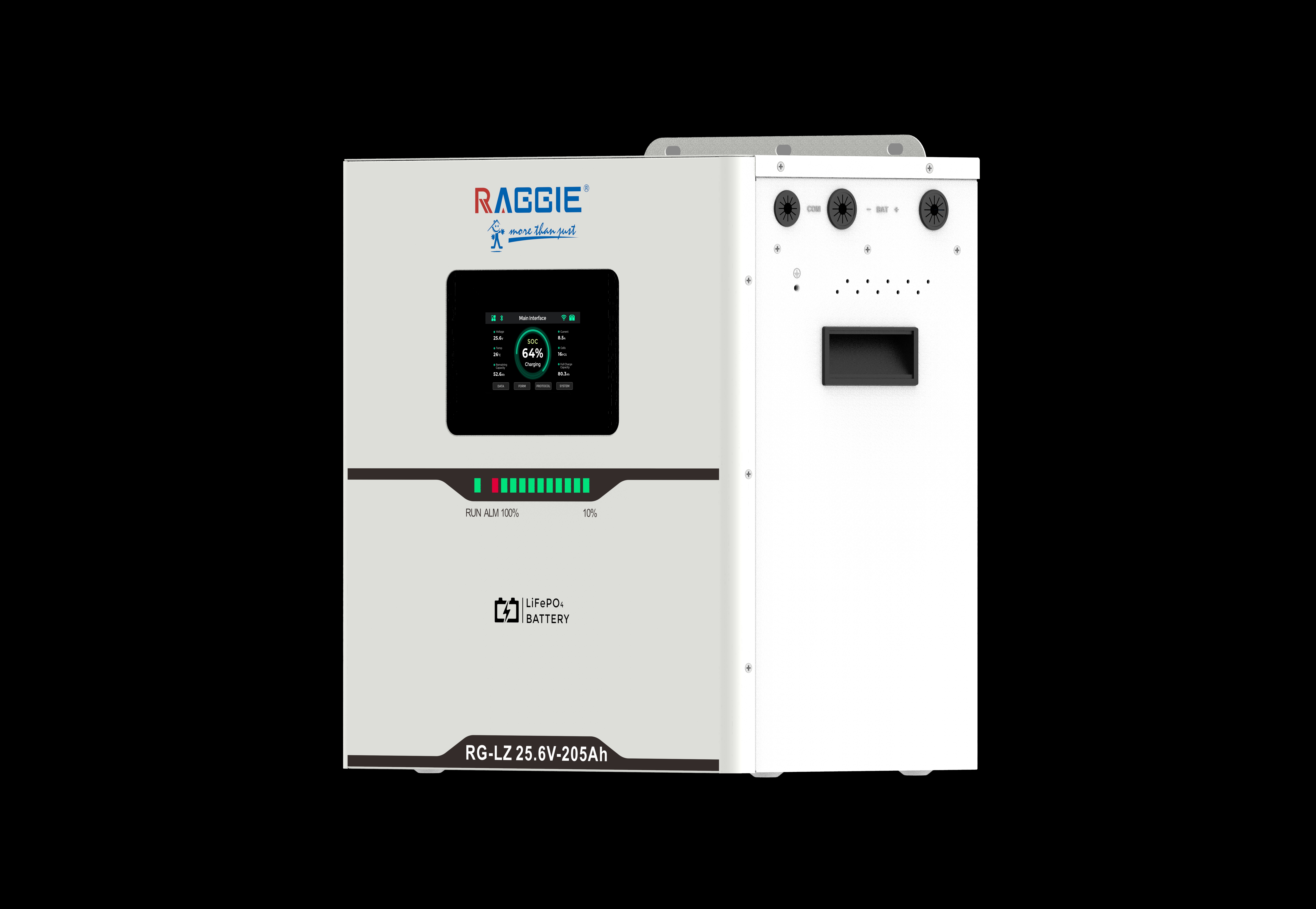 RAGGIE vertical lithium iron phosphate energy storage battery LZ25.6V/5.25KWH A+ cell 1C charge and discharge touch screen can be connected in parallel details Picture