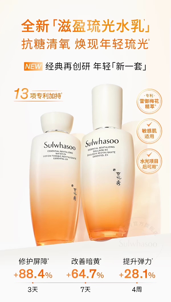 Sulwhasoo Ziying Luguang Skin Care Gift Box Repairing, Moisturizing, Antioxidant, Anti-Sugar and Anti-Aging Skin Care Set Gift Box detail image 1