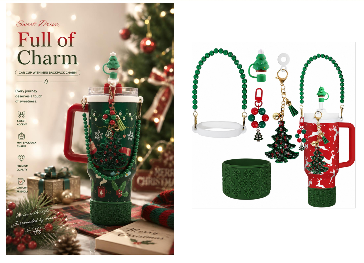 Car cup Accessories Christmas Collection complete set - Accessories only, no cups