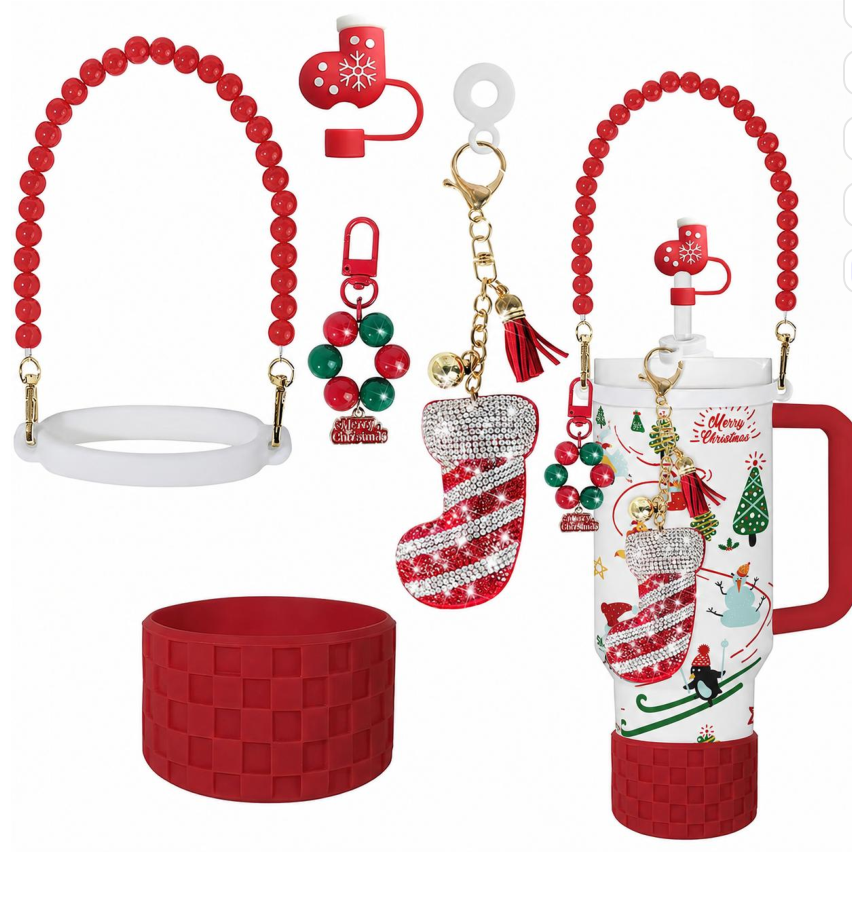 Accesorios de copa de coche colección de navidad conjunto completo - solo accesorios sin copa Specification image