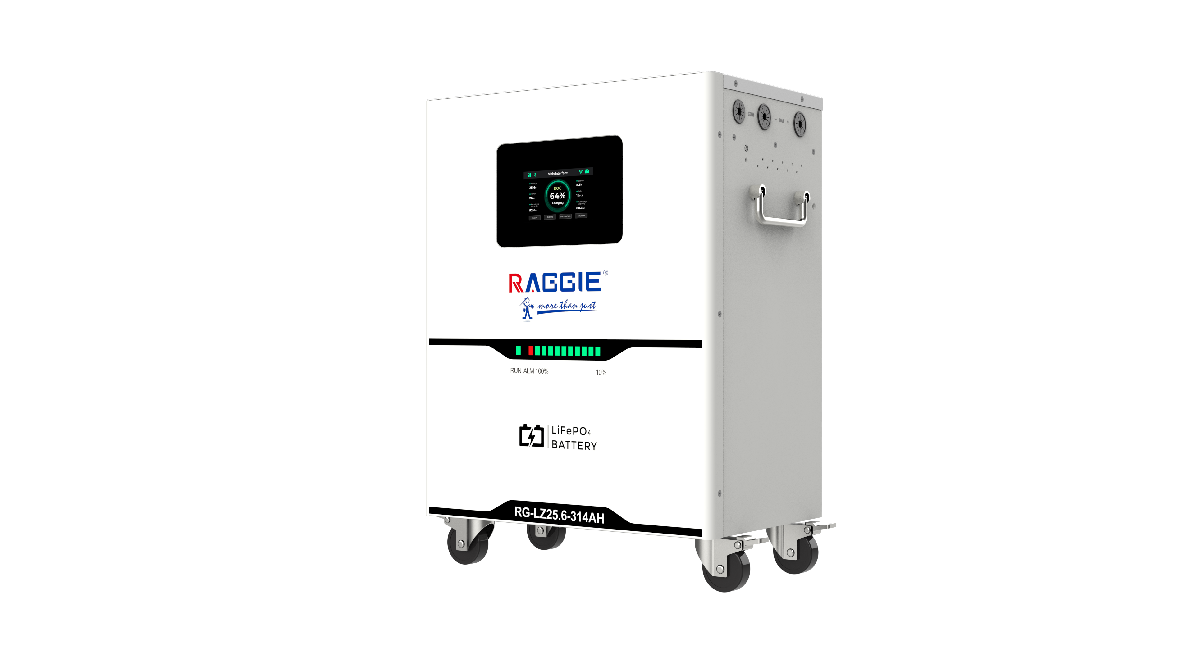 RAGGIE vertical lithium iron phosphate energy storage battery LZ25.6V/8KWH A+ cell 1C charge and discharge touch screen can be connected in parallel Specification image