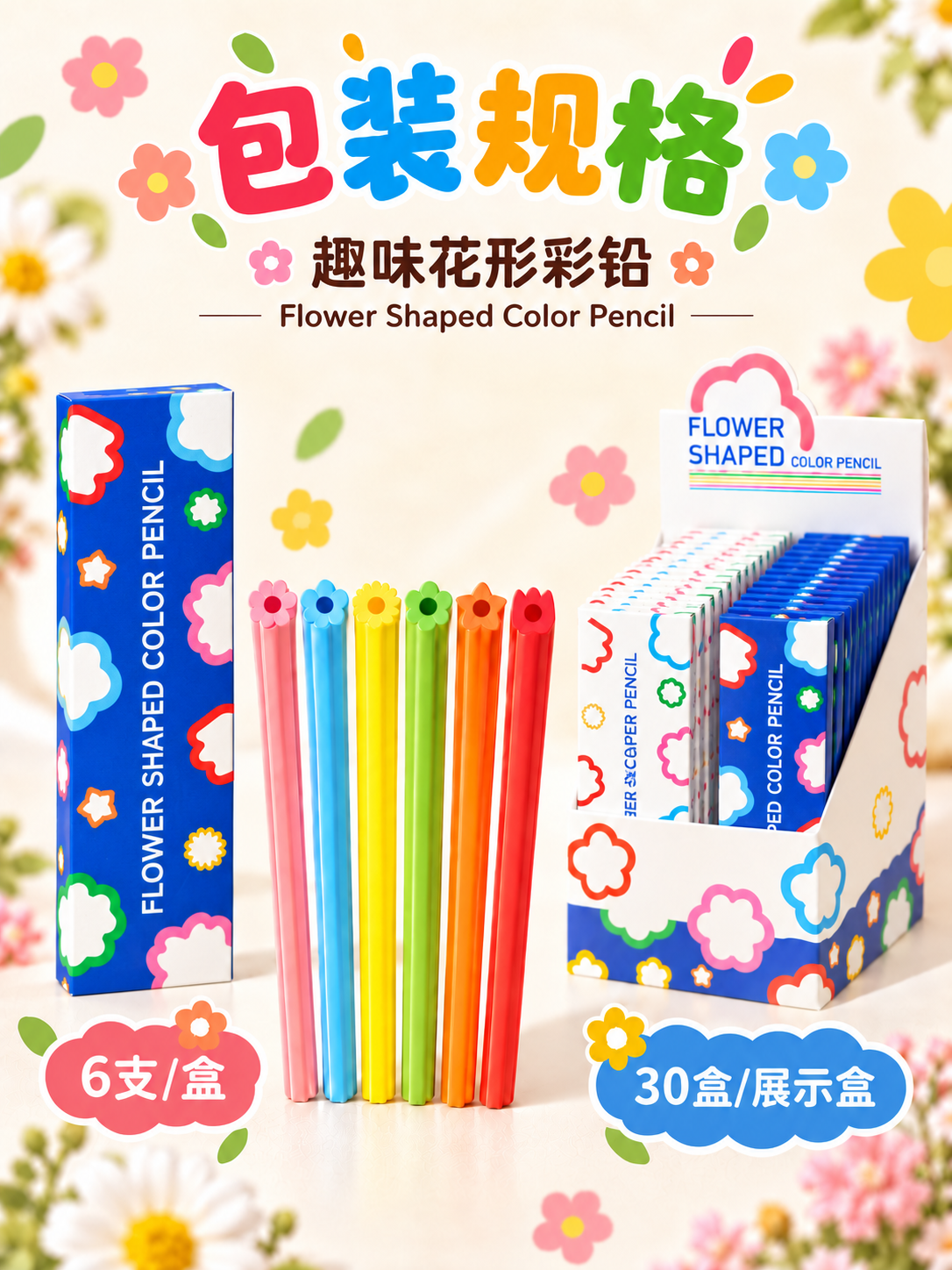 ZL107-2(6 colors) Fun flower-shaped colored lead petal shape details Picture