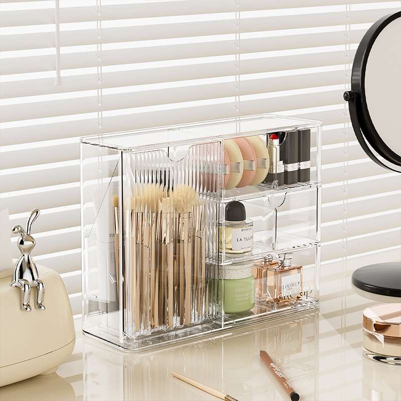 J192-JLG2504101 Cosmetics Storage Box, Grooming Desk Organizing Box, Lipstick and Perfume Compartment Box