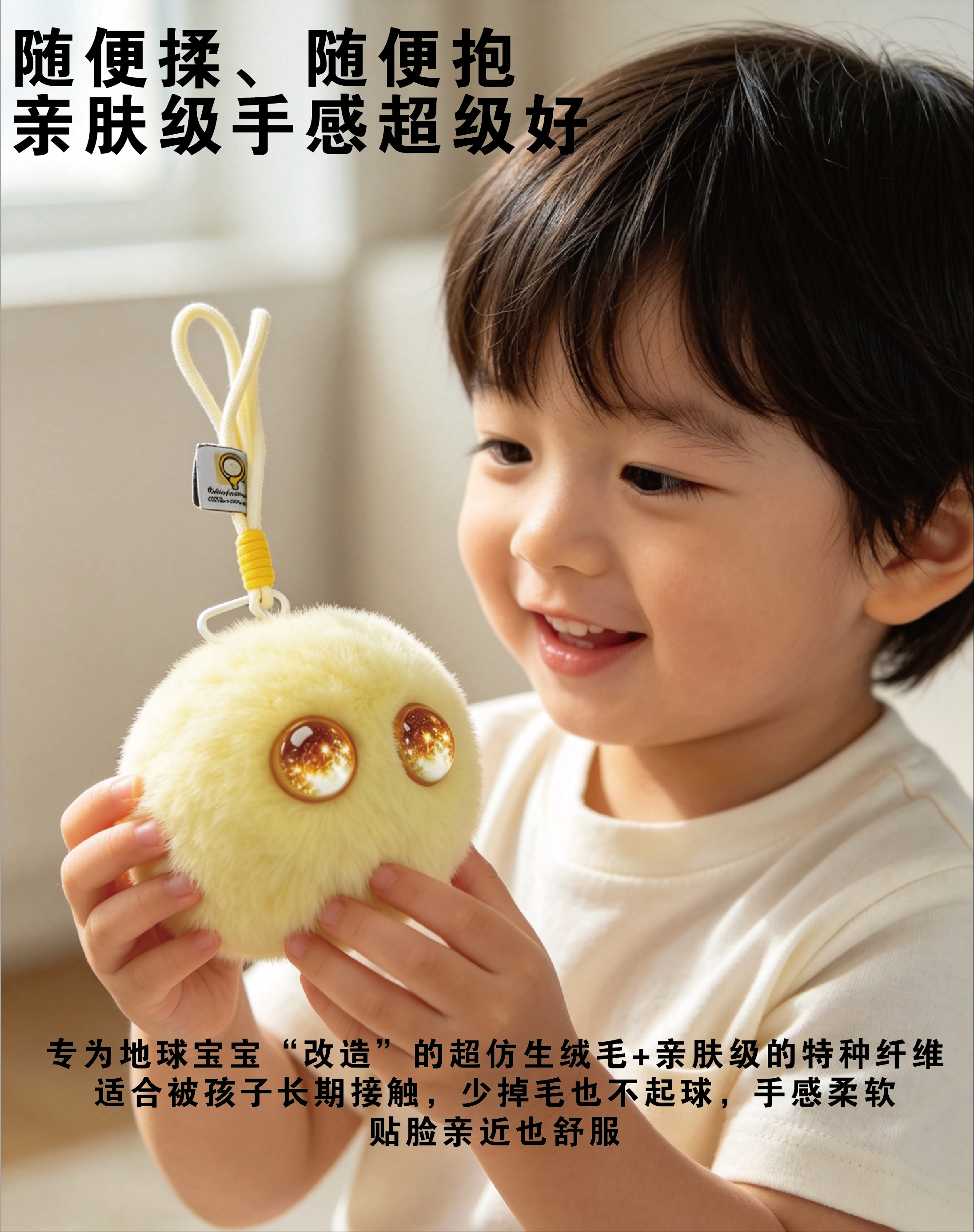 AI plush ball, starry sky, big eyes, built-in AI large model, voice interaction, chat to relieve boredom, always by your side. Multiple color options available, doll pendant, gift pic 3