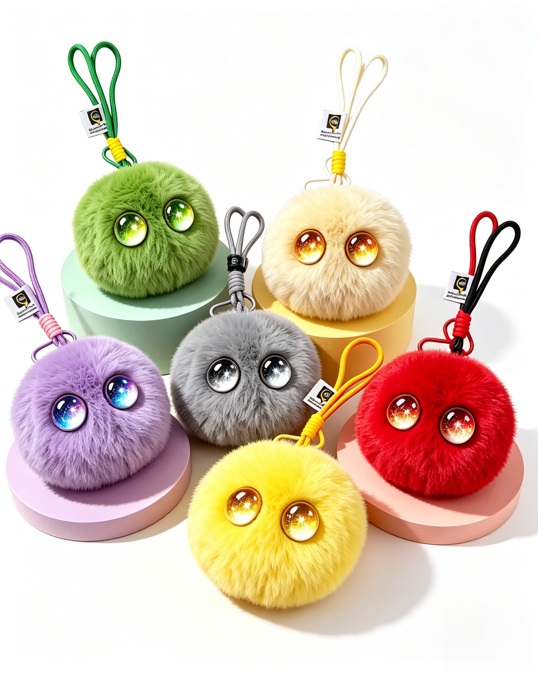 AI plush ball, starry sky, big eyes, built-in AI large model, voice interaction, chat to relieve boredom, always by your side. Multiple color options available, doll pendant, gift Item Picture