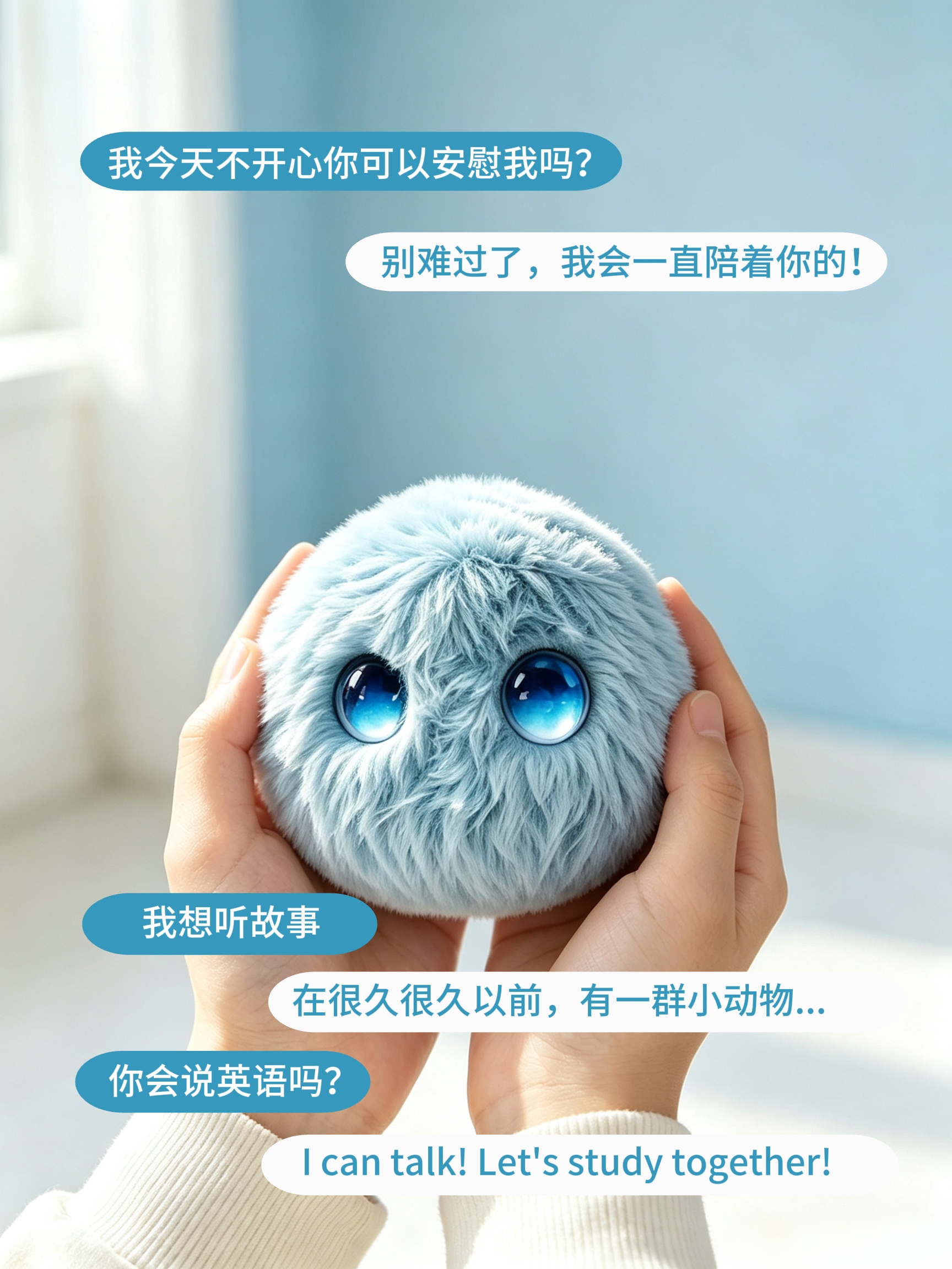 AI intelligent companion robot, plush emotional companion, learning companion, encyclopedia Q&A, portable details Picture