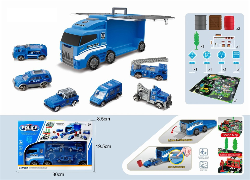 TE70685 Police Car Ejection Trolley (Double-sided) detail image 4