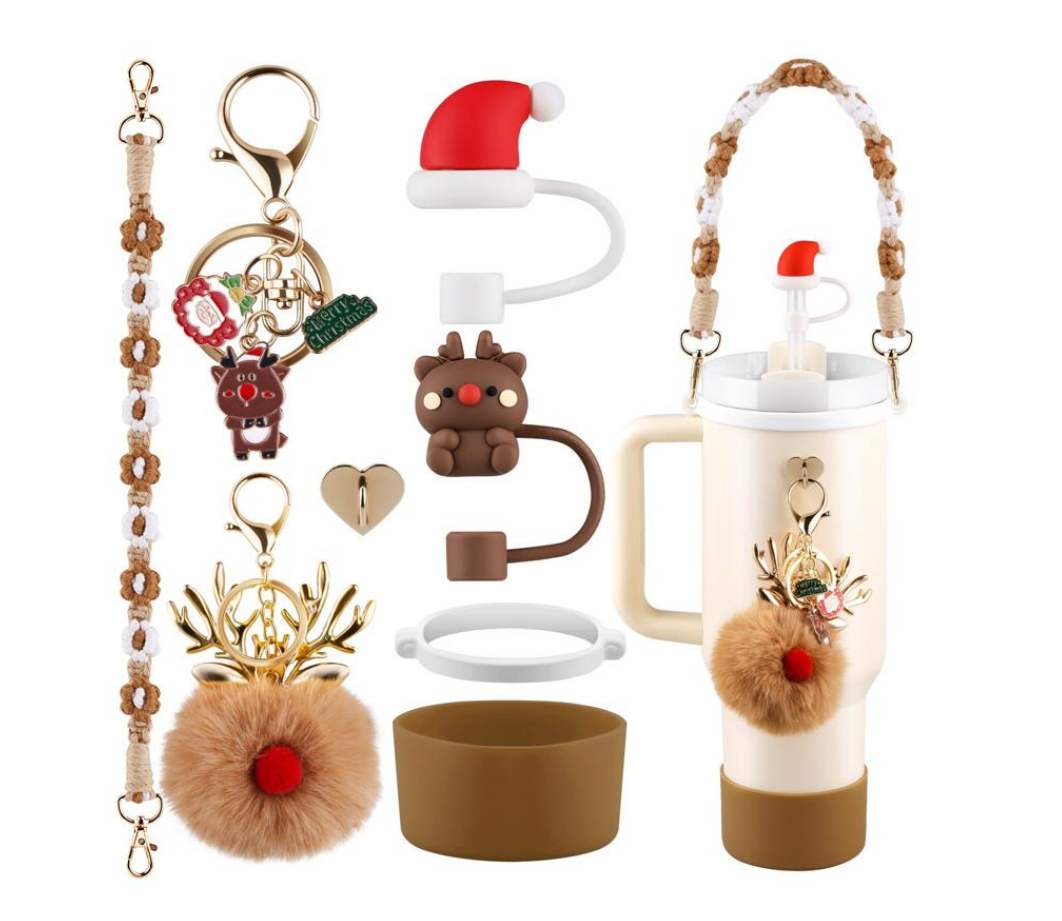 Copa de coche accesorios navidad rojo y verde colección todo el conjunto - sólo accesorios sin taza details Picture