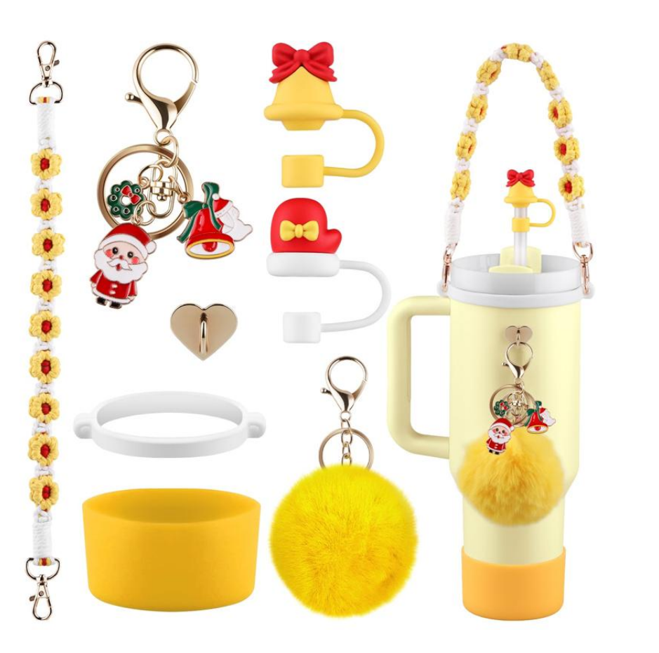 Copa de coche accesorios navidad rojo y verde colección todo el conjunto - sólo accesorios sin taza Application Scenario