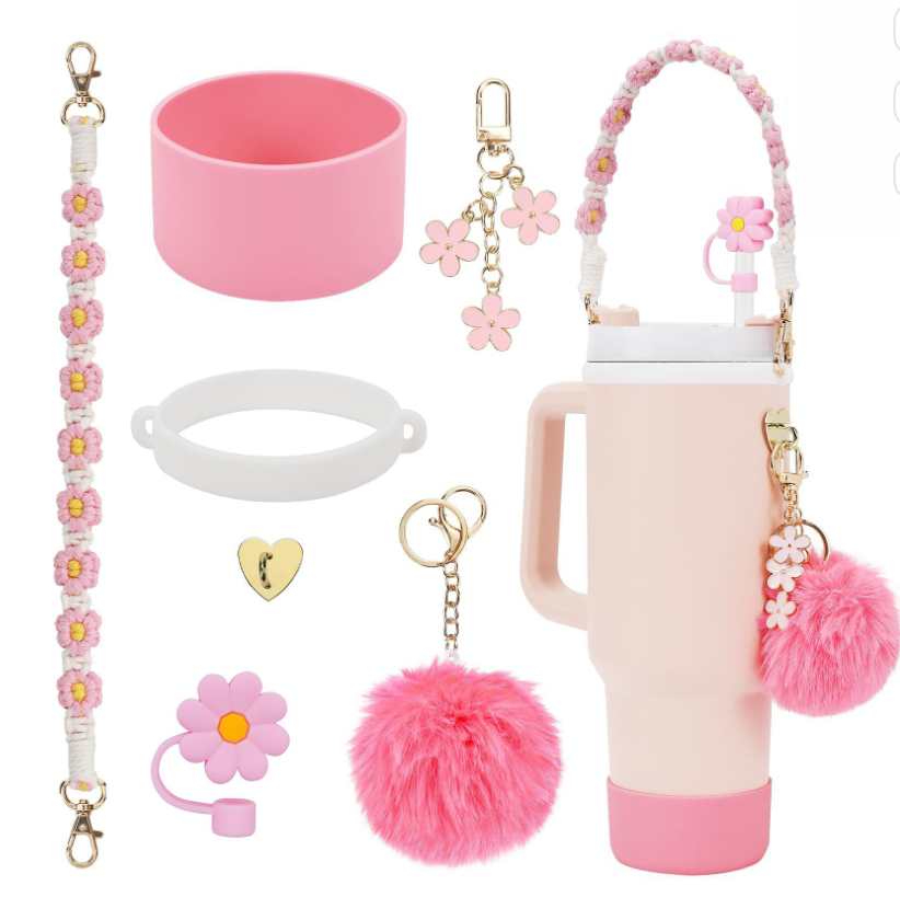Copa de coche accesorios colección de flores conjunto completo - solo accesorios sin copa