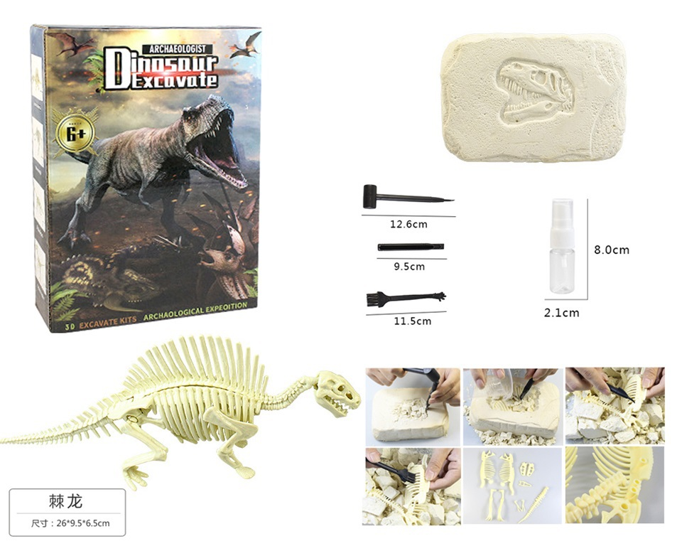 TG20758DIY excavación arqueológica ensamblado dinosaurio fósil bloque/spinosaurus detail image 4