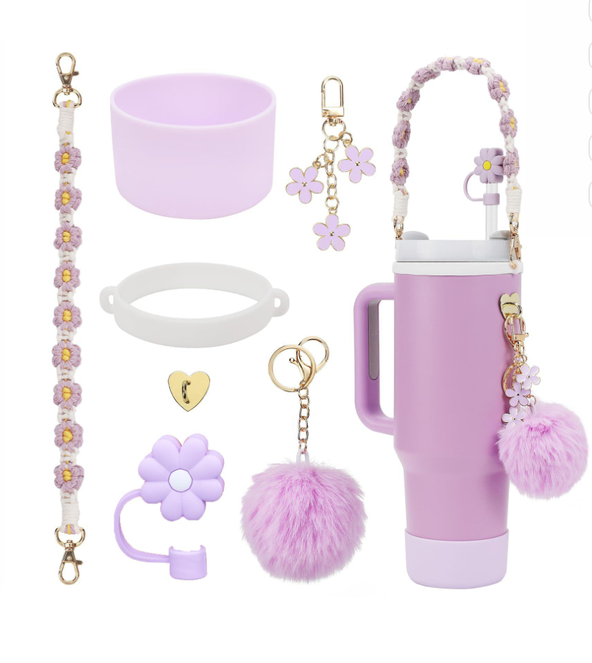Copa de coche accesorios colección de flores conjunto completo - solo accesorios sin copa Specification image