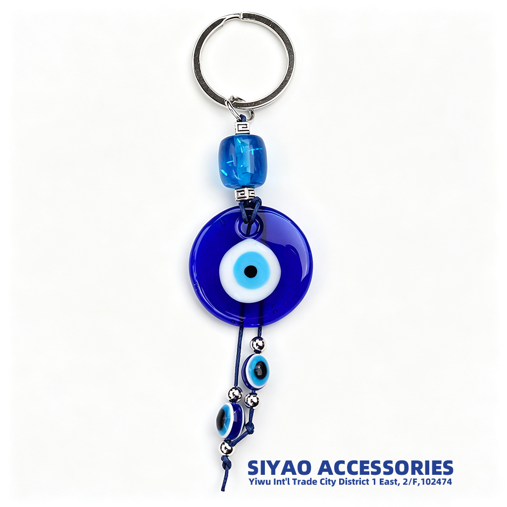 Blue Devil's Eye keychain, foreign trade supply, Greek and Cypriot souvenirs, order acceptance, Siyao Accessories evileye Item Picture