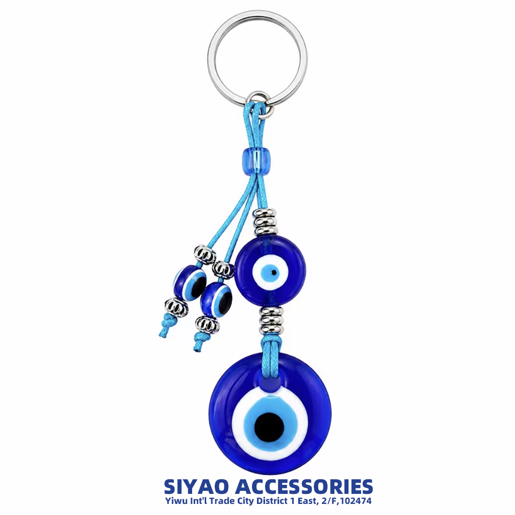 Blue Devil's Eye keychain, foreign trade supply, Greek and Cypriot souvenirs, order acceptance, Siyao Accessories evileye Specification image
