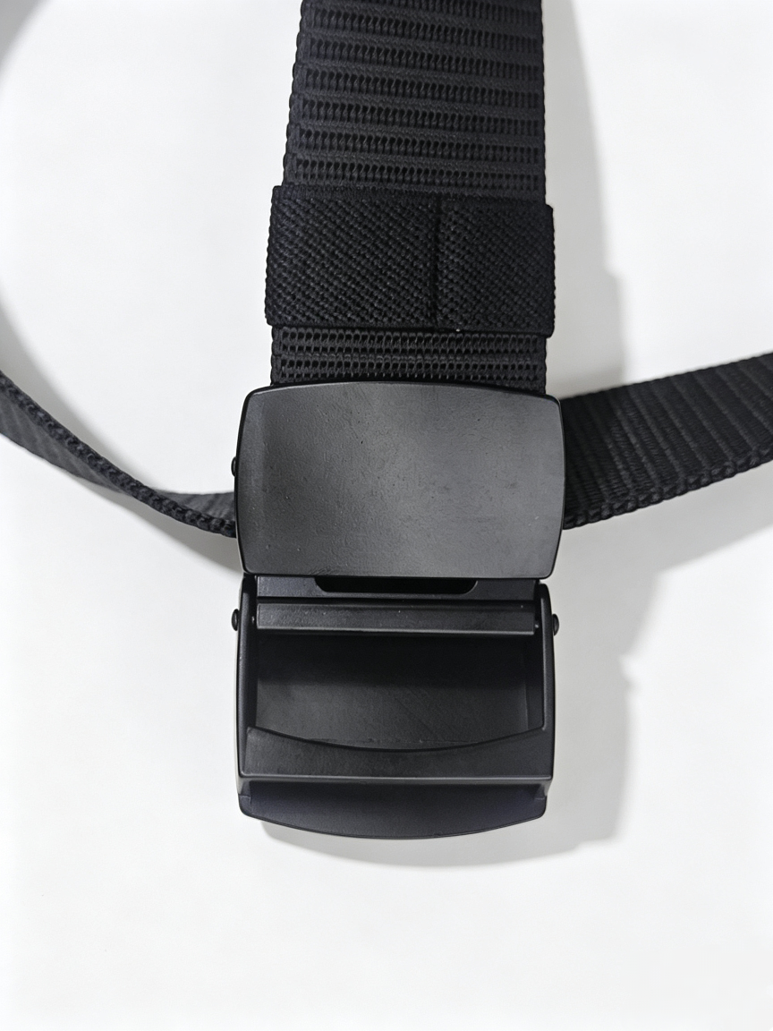 511 Tactical Belt Men's nylon woven automatic buckle belt, outdoor workwear military training wear-resistant canvas belt, thickened woven belt training belt, versatile and quick adjustable tactical belt for commuting and leisure detail image 4