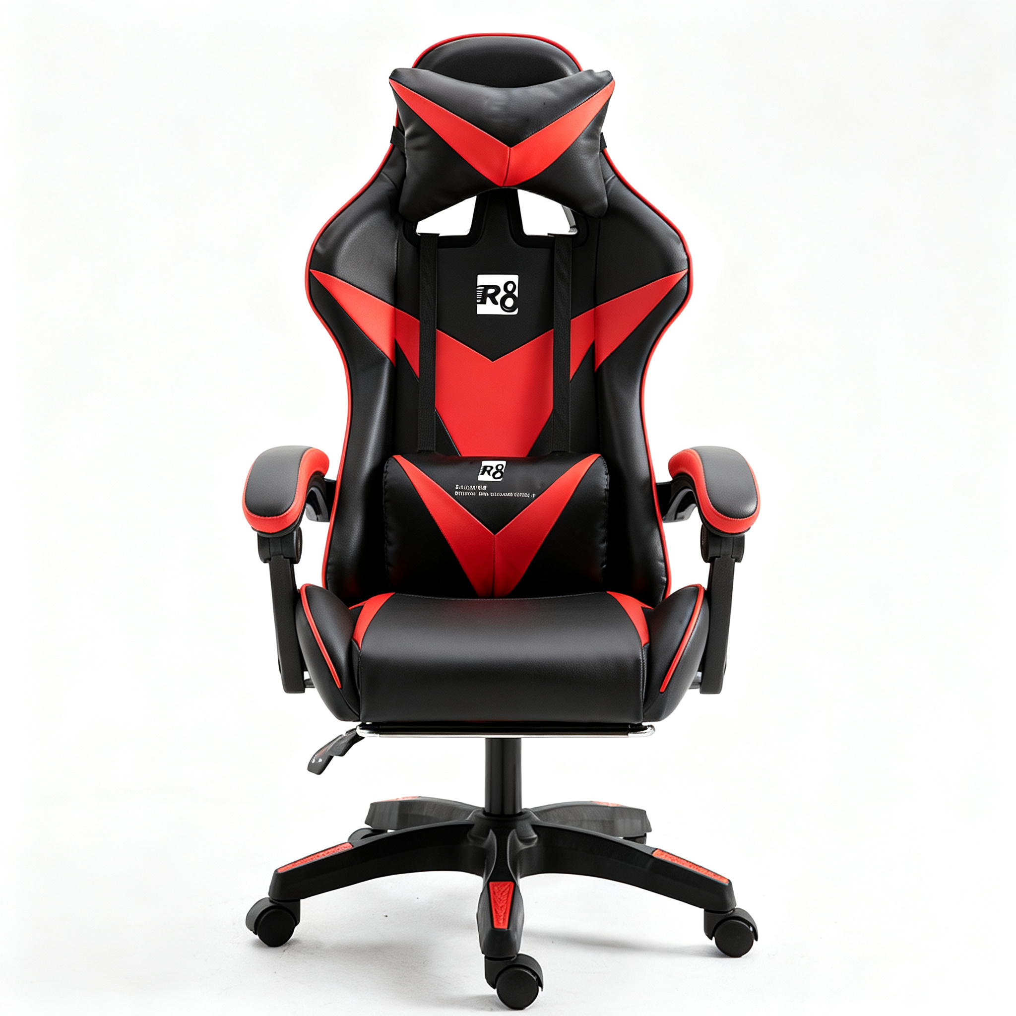 The R8 ergonomic backrest gaming chair, made of PU leather, is a comfortable and durable office and gaming seat, specially designed for export