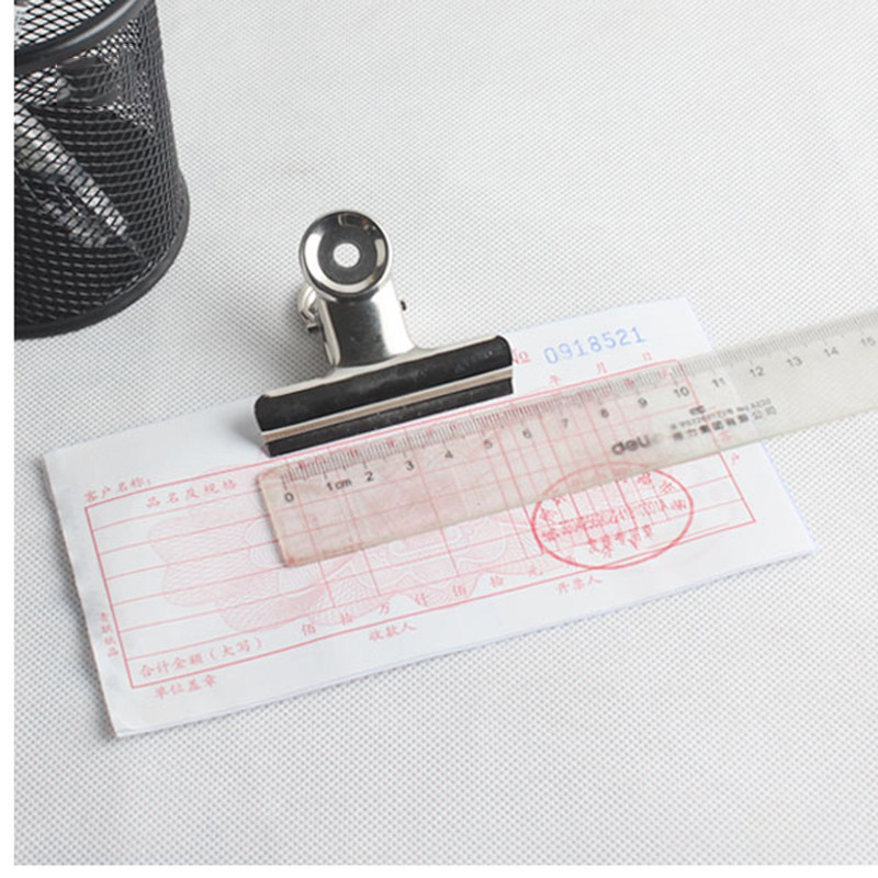 Stainless steel file clips, home and office fixed clips, metal strong multi-functional ticket clips, financial bill ticket clips, desktop document storage fixtures, business document organization clamps, studio drawing fixed metal small clips Specification image