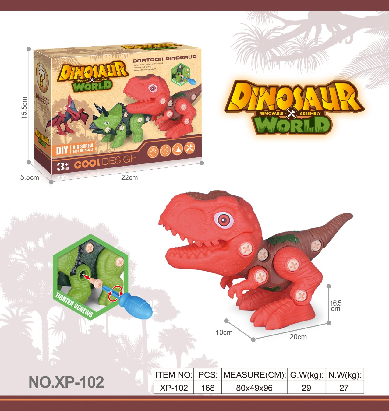 TM37867DIY Disassembly and Assembly of Tyrannosaurus rex Item Picture