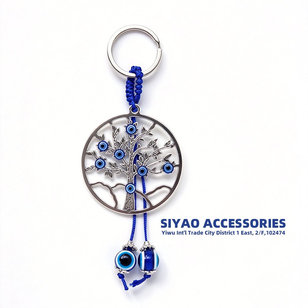 Devil's Eye Keychain Greek Cypriot souvenir wholesale Peace Tree Good Luck Gift Siyao Blue Eye Accessory EVILEYE Item Picture