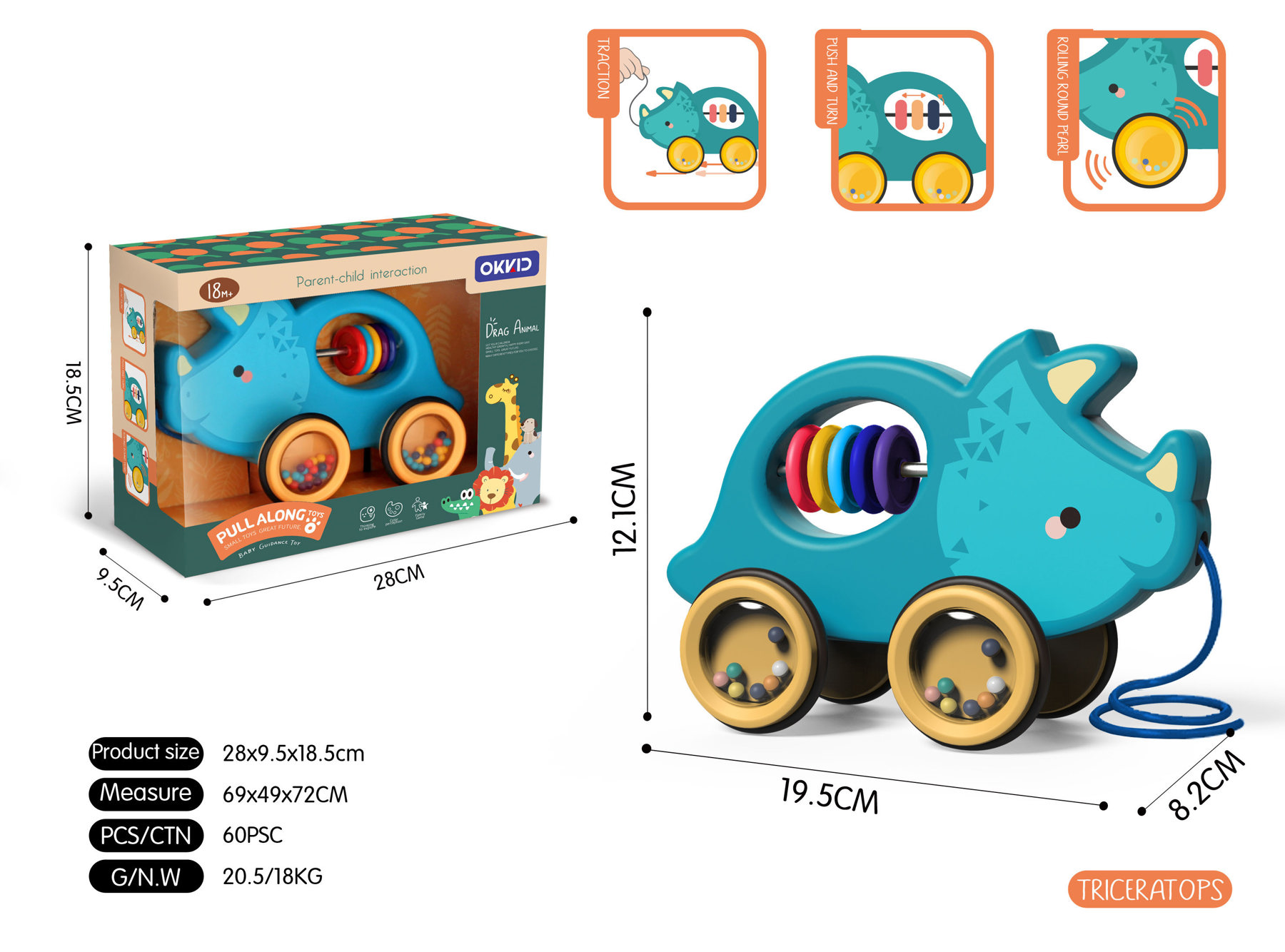 TA98684 Tuomengle - Smart Triceratops