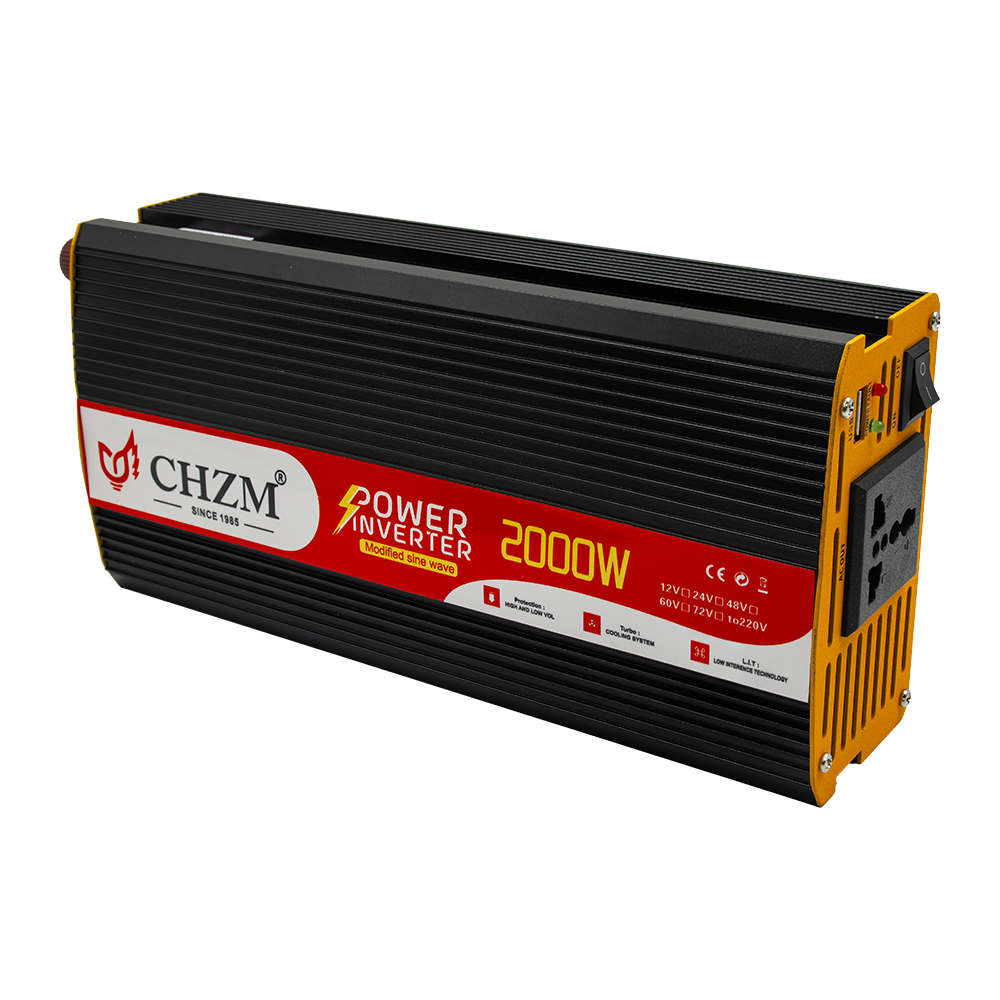 2000W black inverter with yellow edge, car and outdoor mobile power bank, high-power portable power supply Specification image