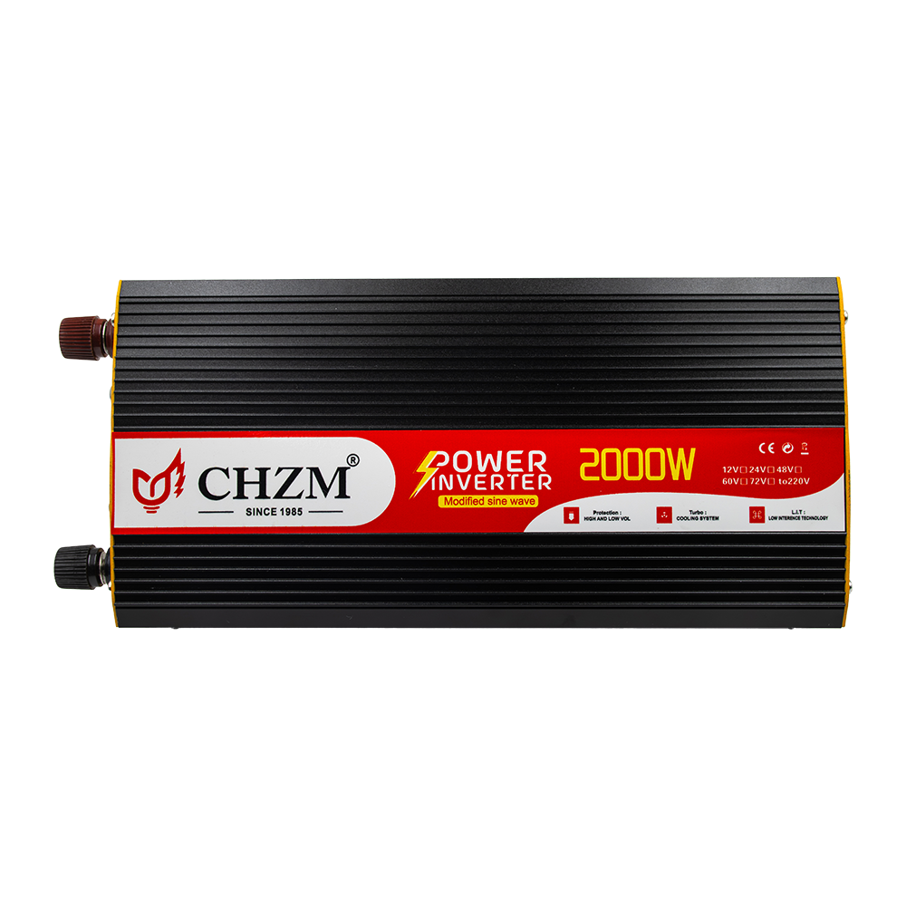 2000W black inverter with yellow edge, car and outdoor mobile power bank, high-power portable power supply details Picture