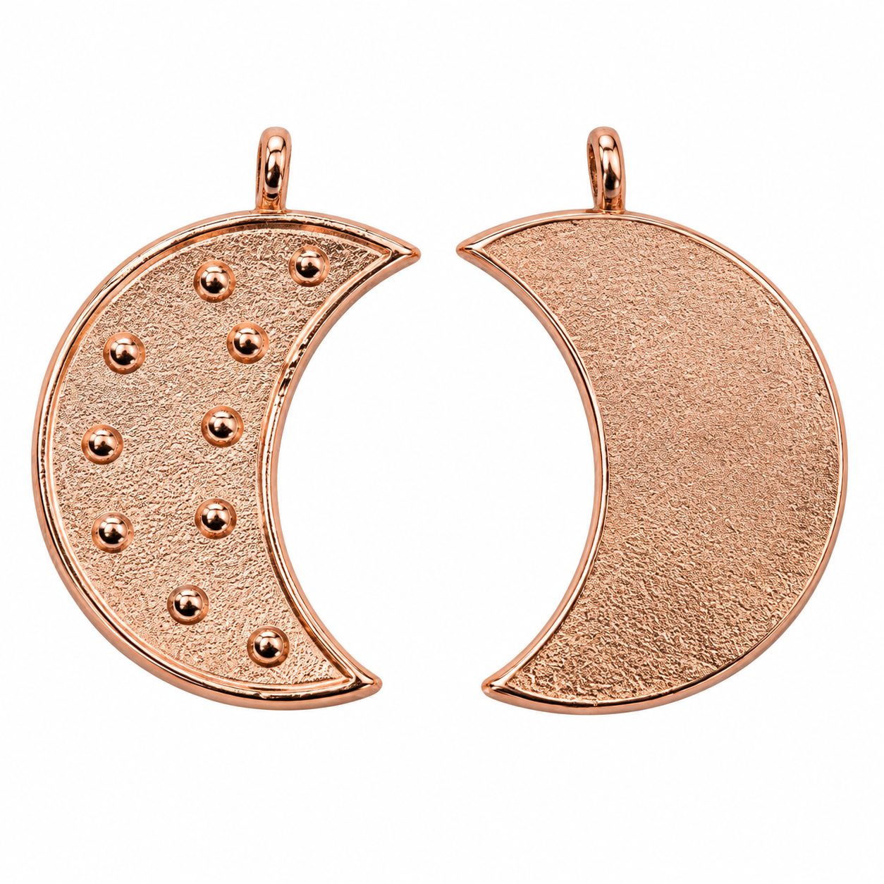 Alloy rose gold moon pendant, starry sky crescent pendant, DIY handmade necklace, bracelet, accessory and material wholesale