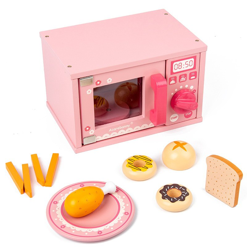 TG46252 Wooden pink microwave oven Item Picture
