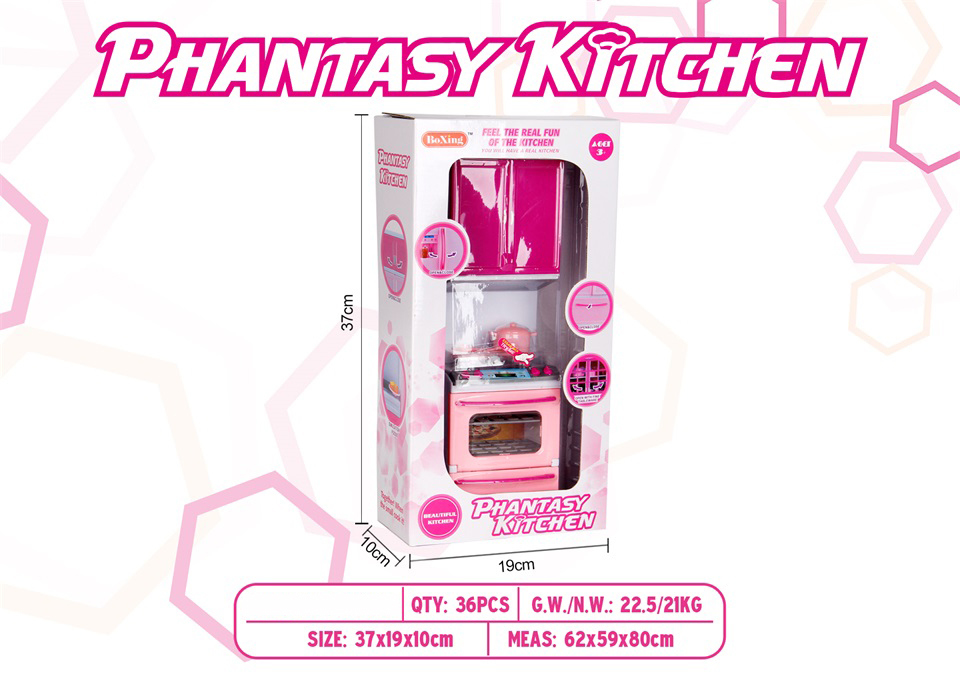 TA10136 juego de cocina rosa con sonido y luz details Picture