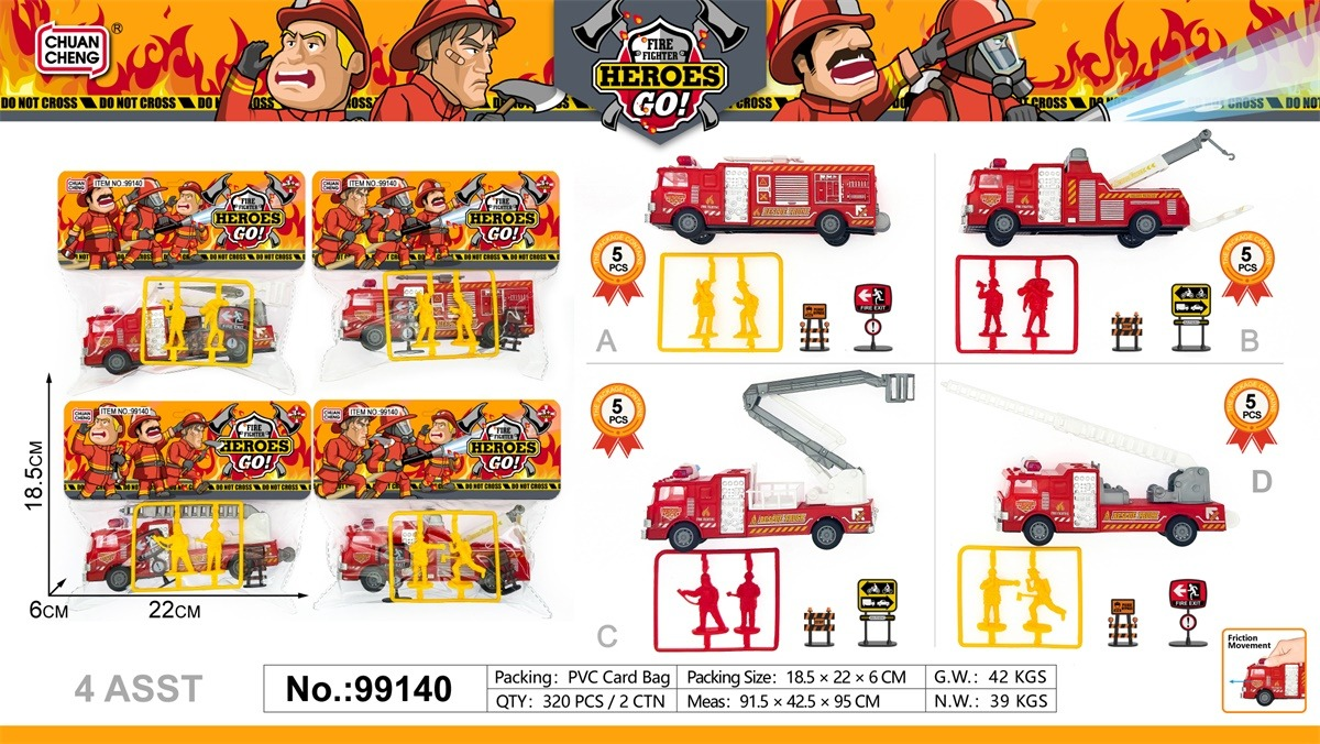 TM21561 Fire Engine Set (Four models Mixed) Application Scenario