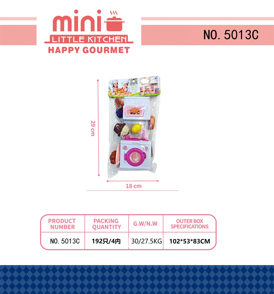 TM24061 Laundry cabinet Appliances Play House in pink detail image 4