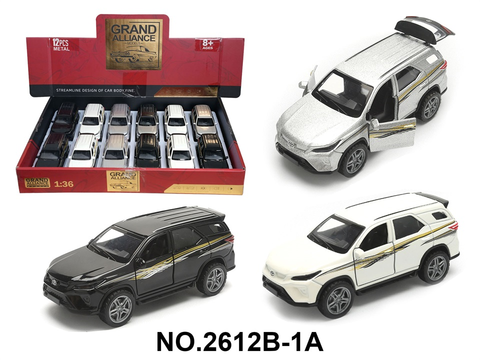TM26574 1:36 modelo de camión huillii - toyota koobichi con luces música blanco/negro/plata 3 colores de carga mixta Specification image