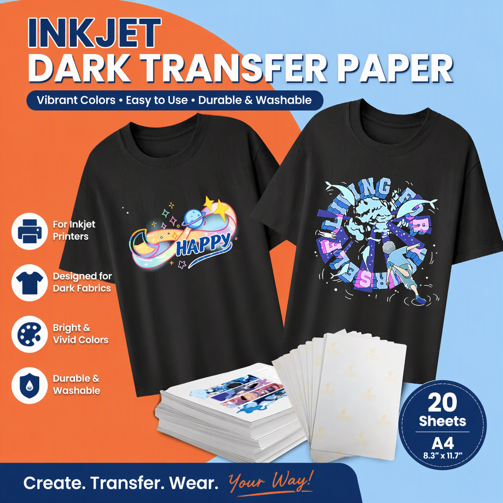 Papel de transferencia térmica papel de transferencia térmica papel de camiseta papel de transferencia térmica oscuro papel de transferencia térmica impresión inkjet papel fotográfico transferencia térmica PaperT papel de transferencia térmica