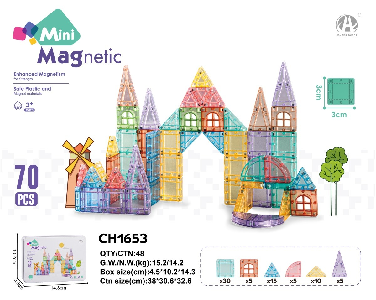 TM19686 3cm Tin Box Travel Mini Magnetic Pads 70PCS (Can pass European tests) detail image 3